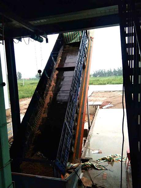 自動液壓翻板卸車機