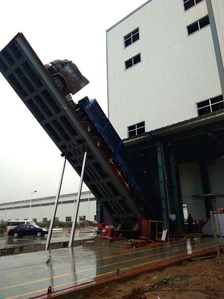 自動液壓翻板卸車機