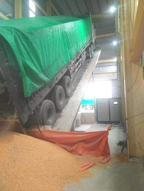 后翻液壓翻板卸車機